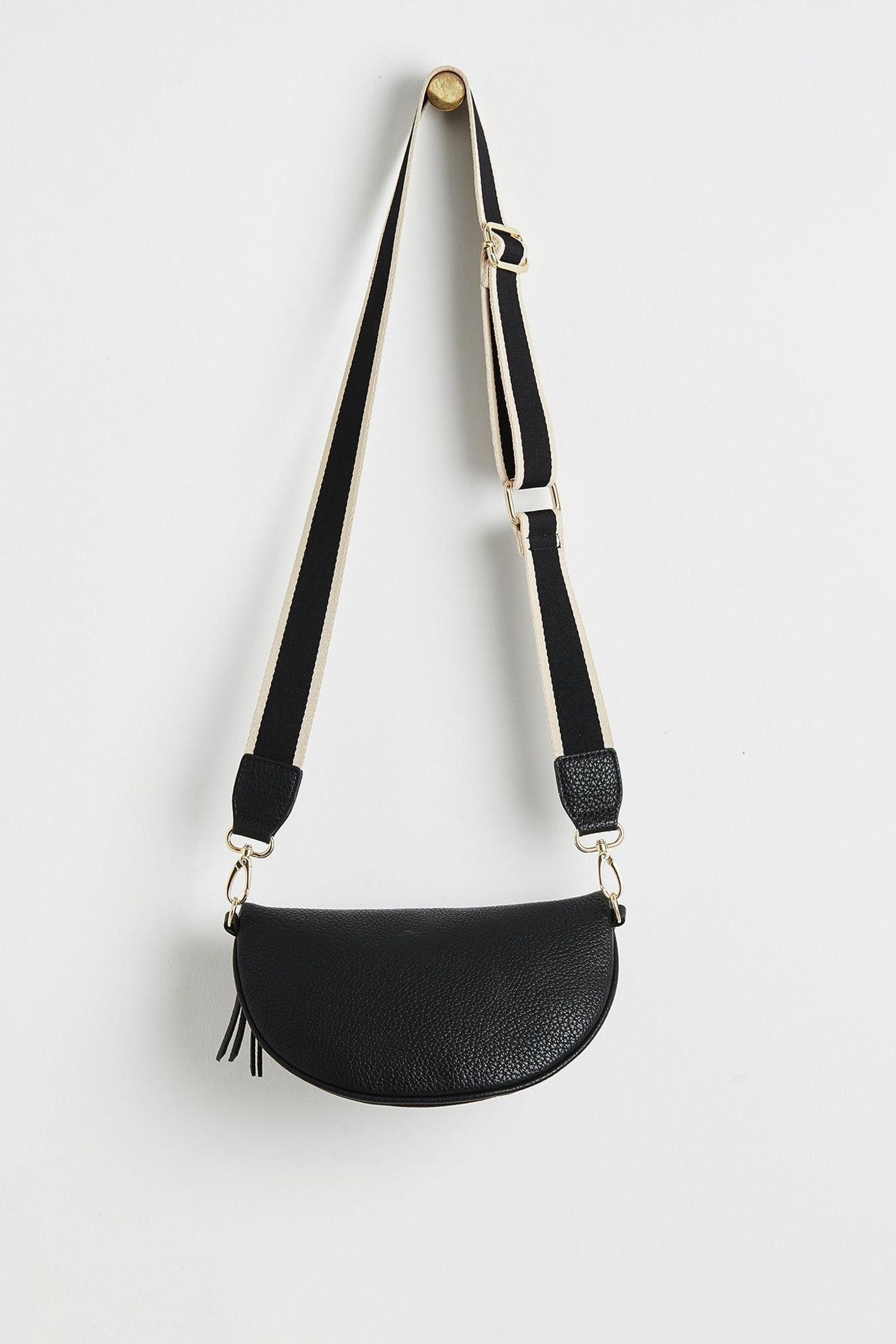 Buy Oliver Bonas Black Metallic Strap Belt Bag from the Next UK