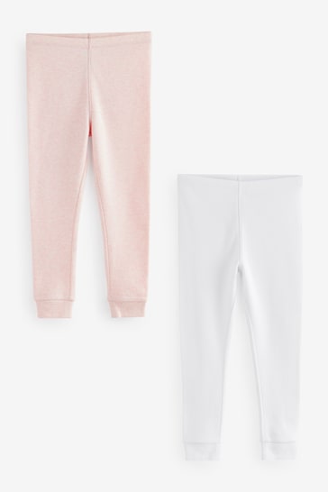 Pink/White Thermal Leggings 2 Pack (2-16yrs)