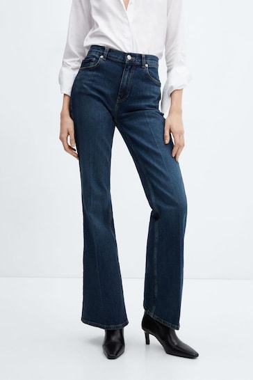 Medium Waist Flared Denim Jeans