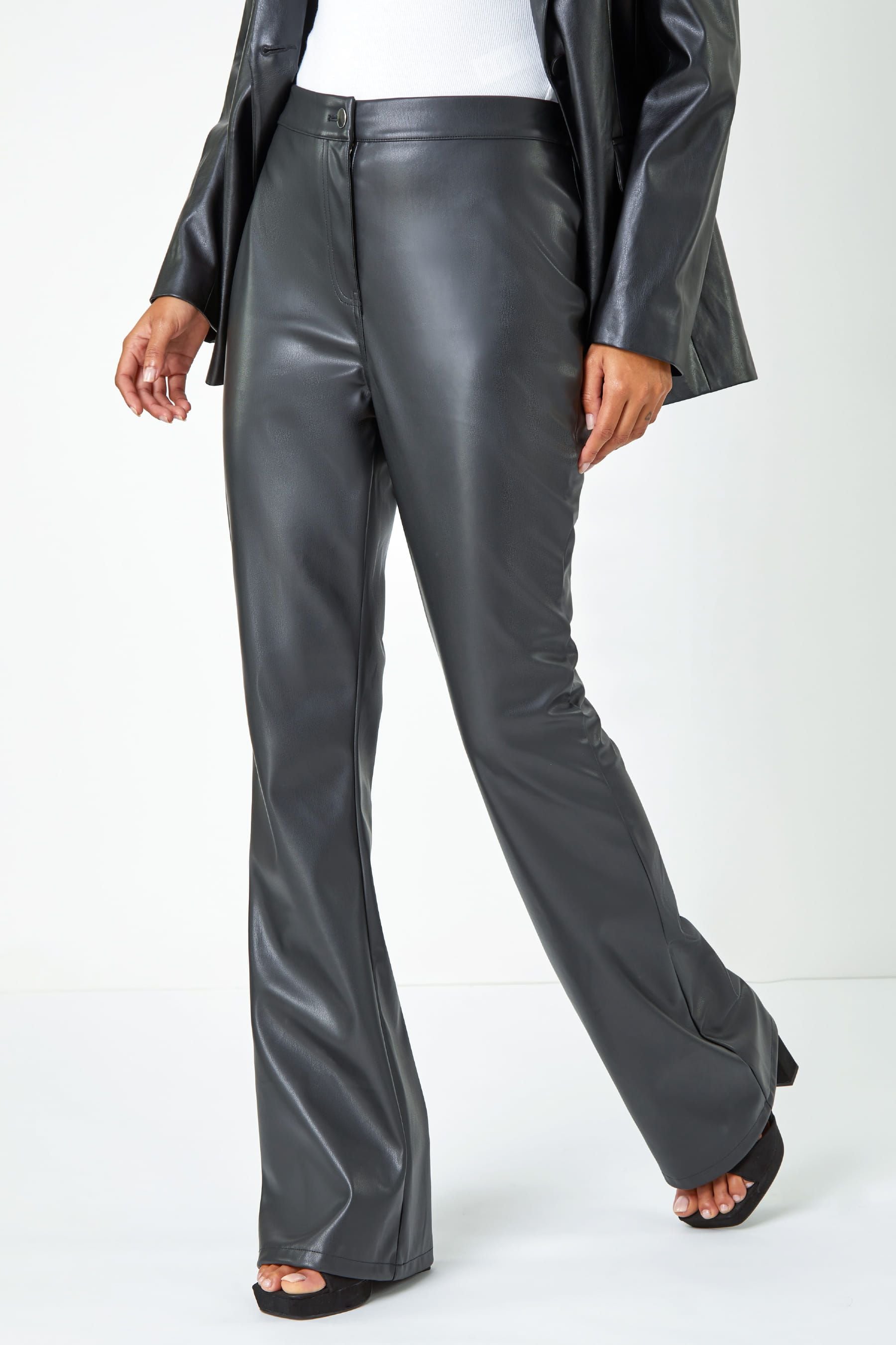 Faux leather clearance bootcut pants