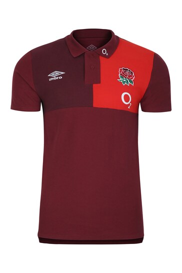 Umbro Red England CVC Polo Shirt (O2) Jnr