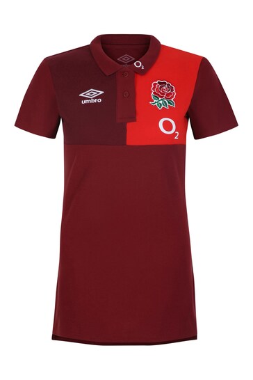 Umbro Red England CVC Polo Shirt (O2) Wmns
