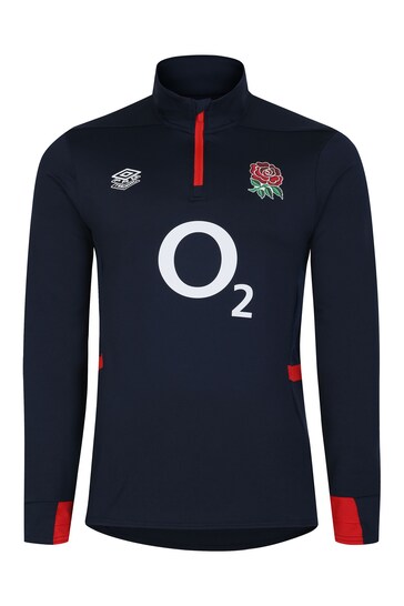 Umbro Blue England Mid Layer Rugby Top