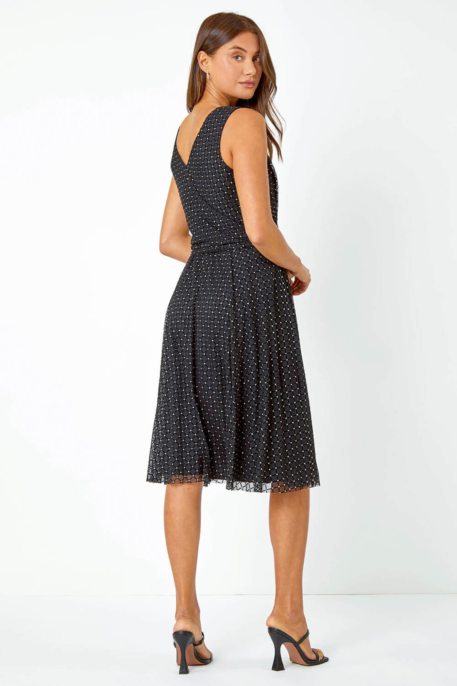 Black mesh glitter dress outlet