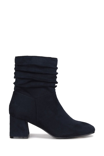 Linzi Blue Aster Ruched Heeled Ankle Boots