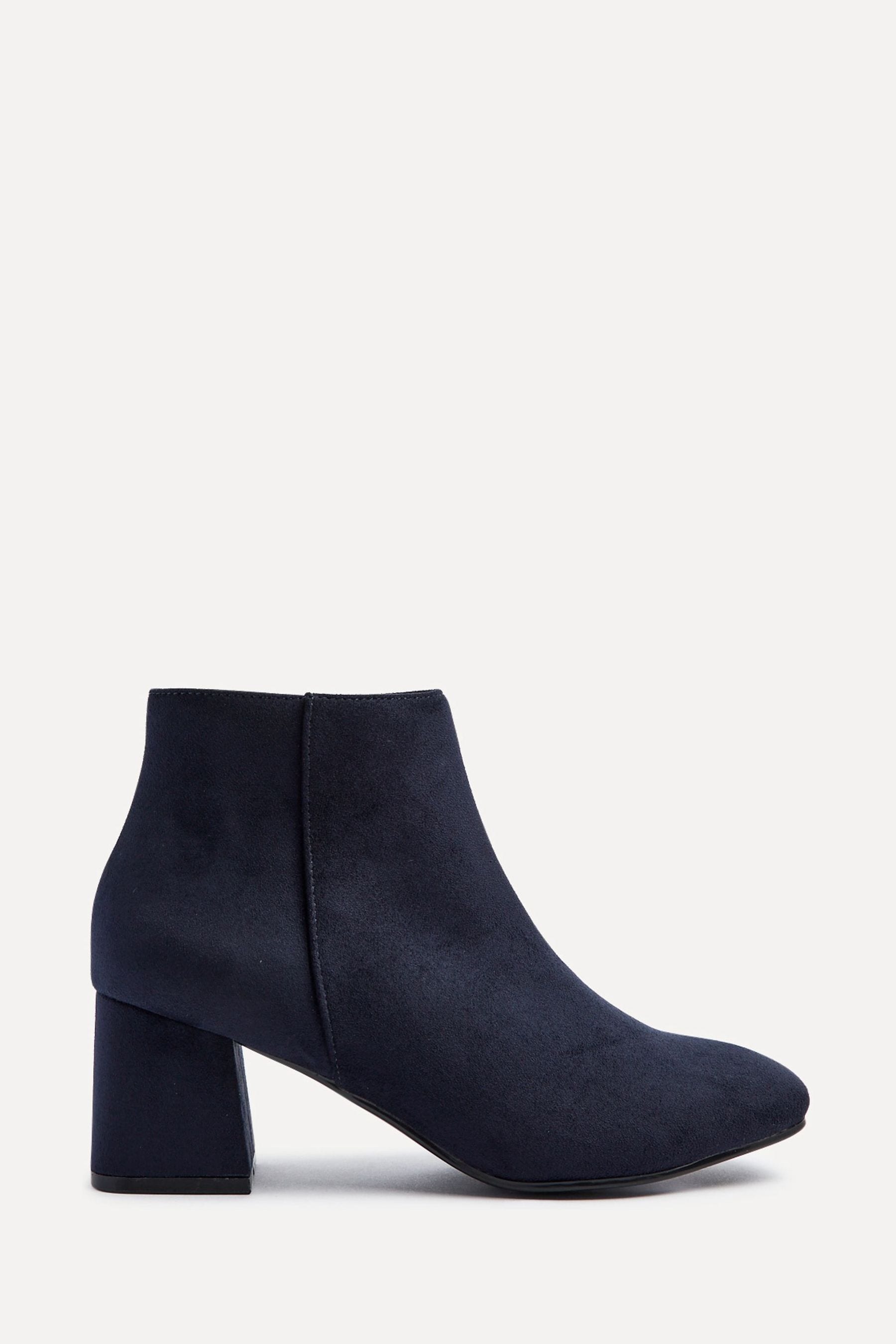 Linzi Blue Verse PU Block Heeled Ankle Boots