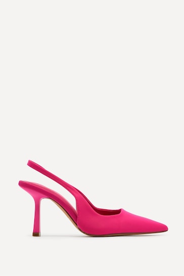 Linzi Pink Fling Sling Back Chofakian Style Heel Sandals