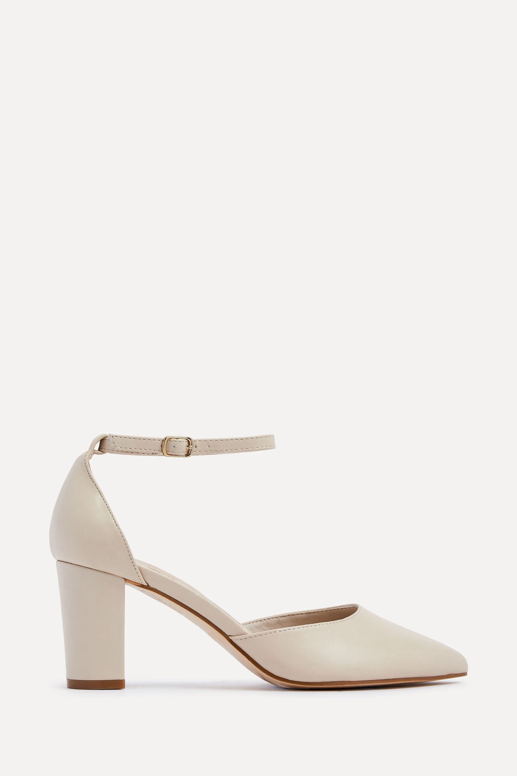 Nude closed cheap heels