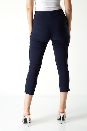 Roman Blue Cropped Stretch Trousers