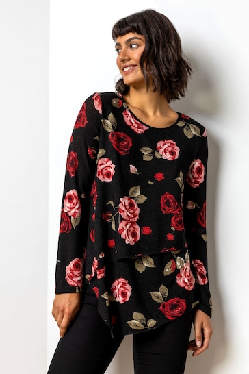 Buy Roman Pink Floral Print Hanky Hem Tunic From The Next Uk Online Shop