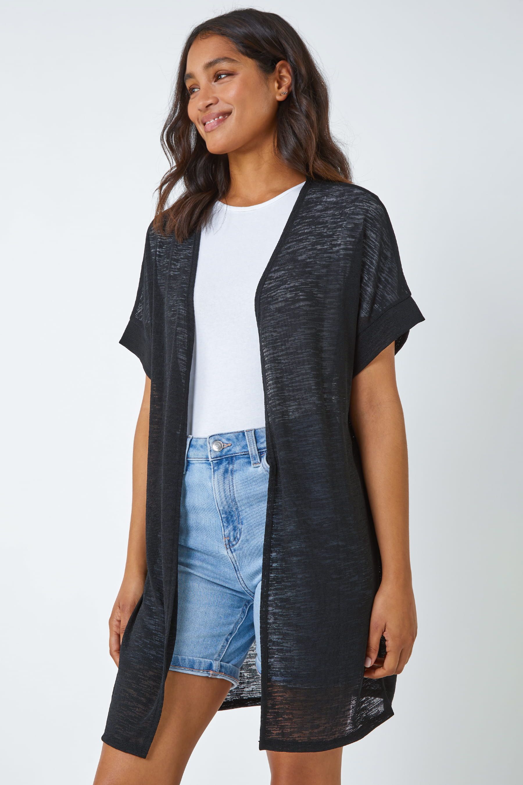 Black summer cardigan deals
