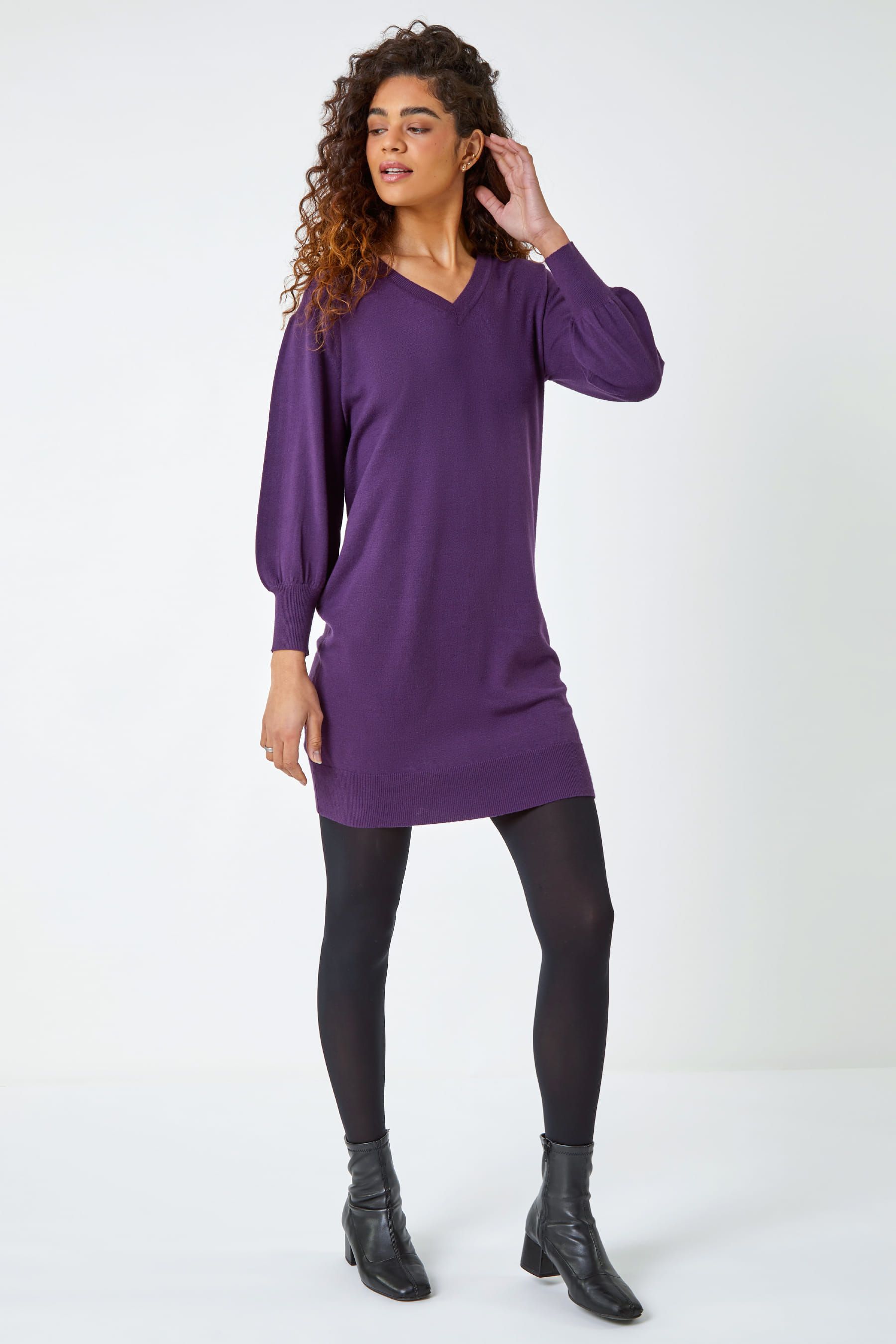 Purple dress sweater top