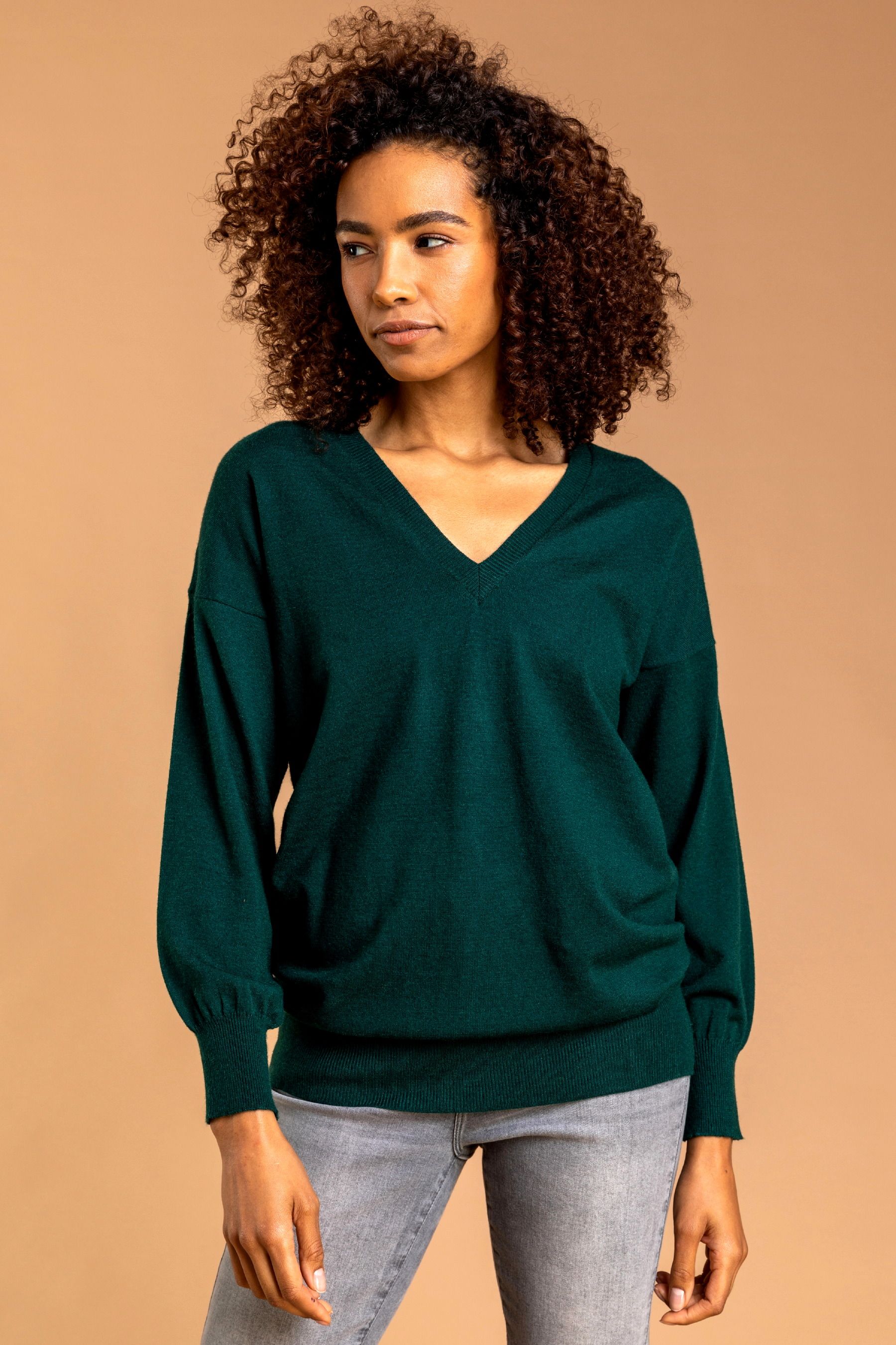 Bottle green jumper womens outlet