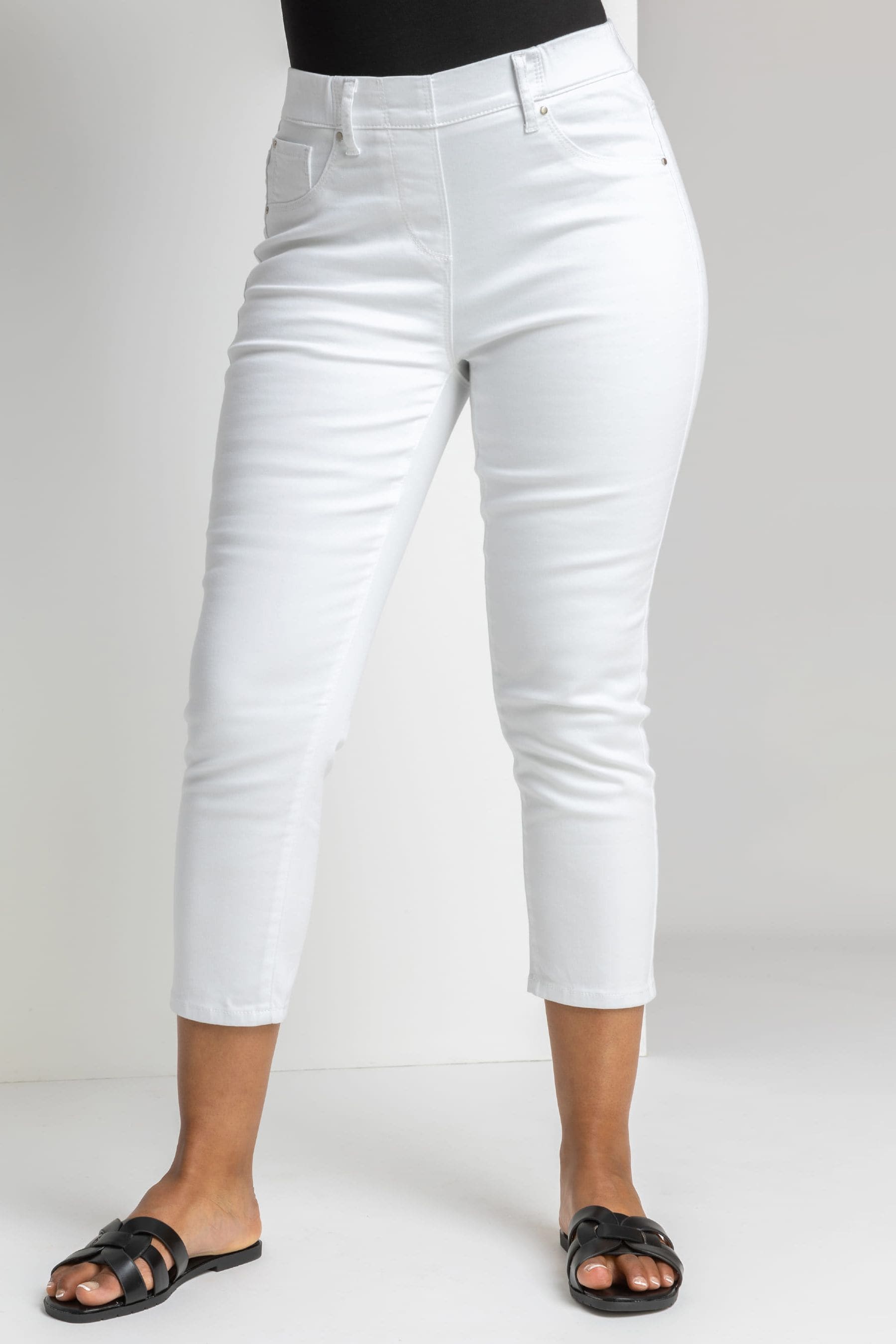 Buy Roman White Petite Cropped Jeggings from the Next UK online shop