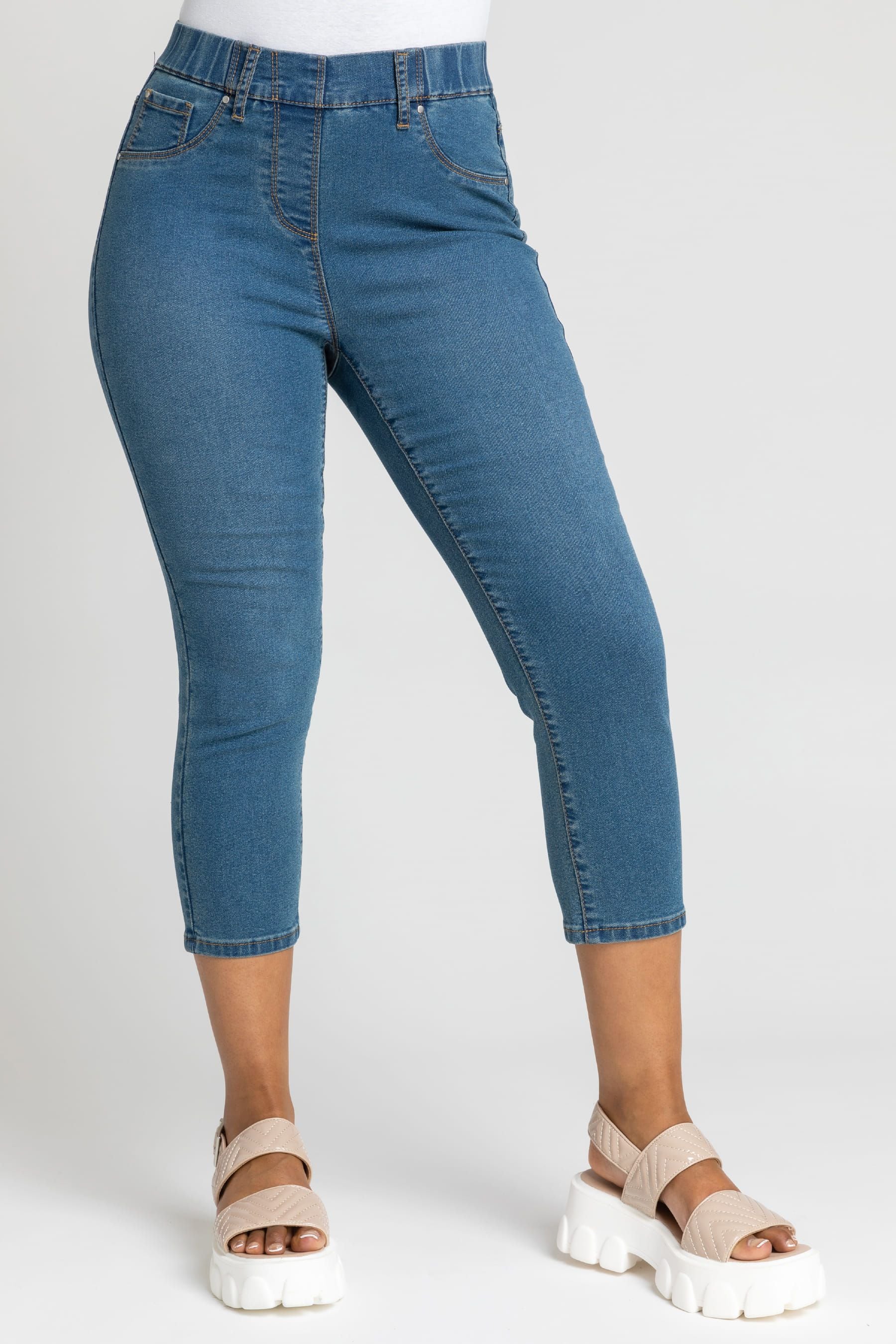 Buy Roman Blue Petite Cropped Jeggings from the Next UK online shop