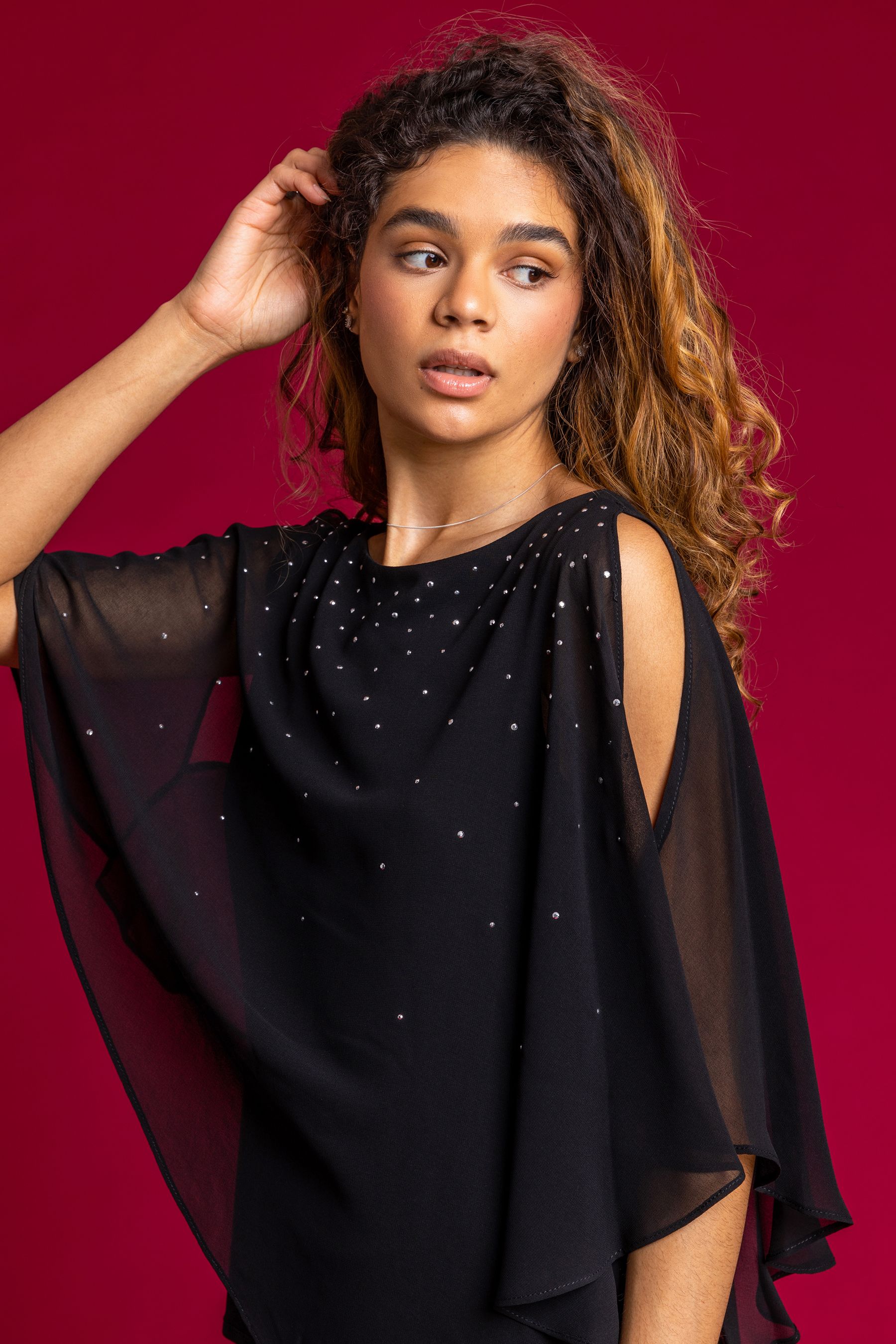 Black chiffon deals