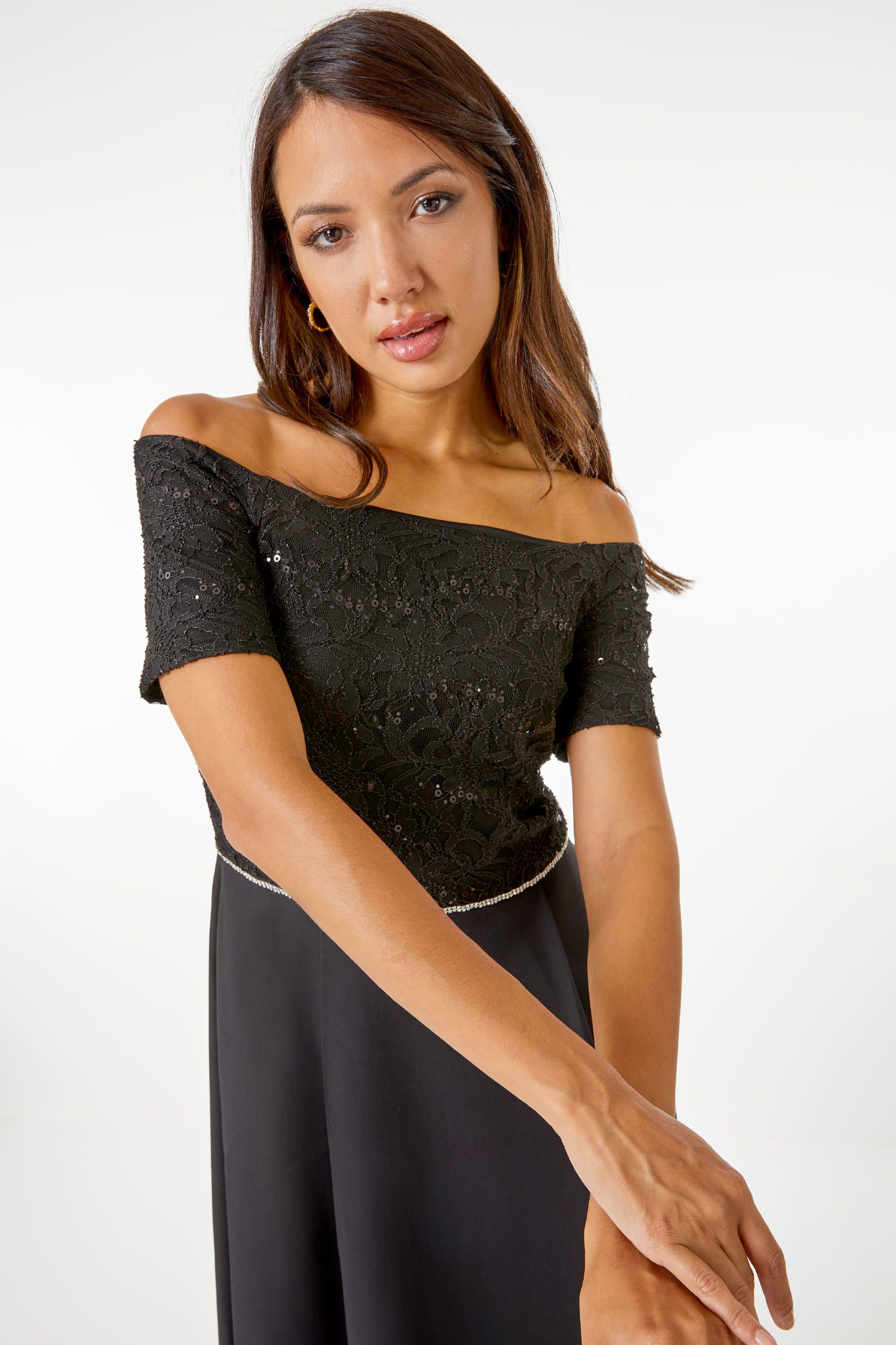 Bardot sapphire lace midi dress on sale