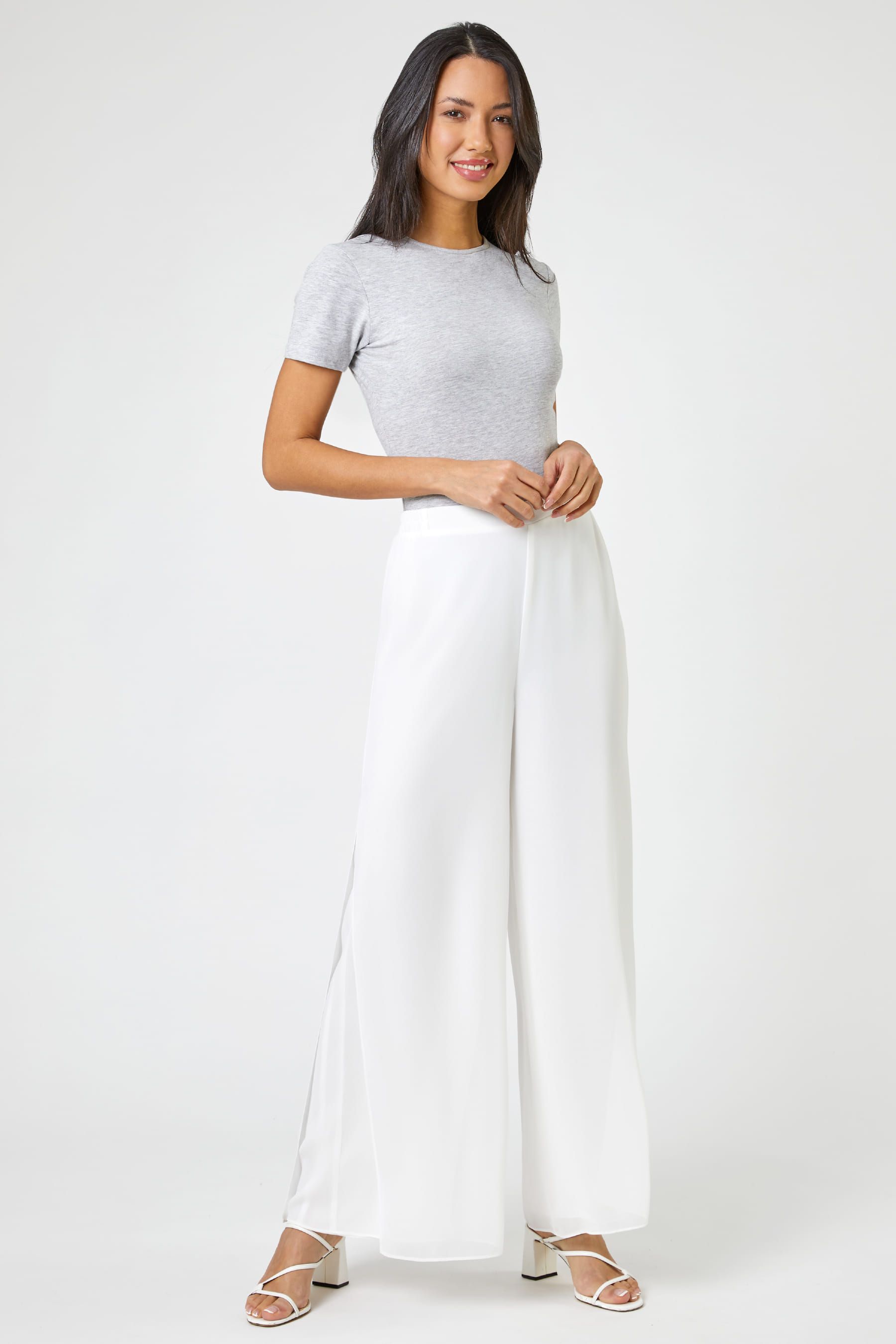 Roman white trousers online