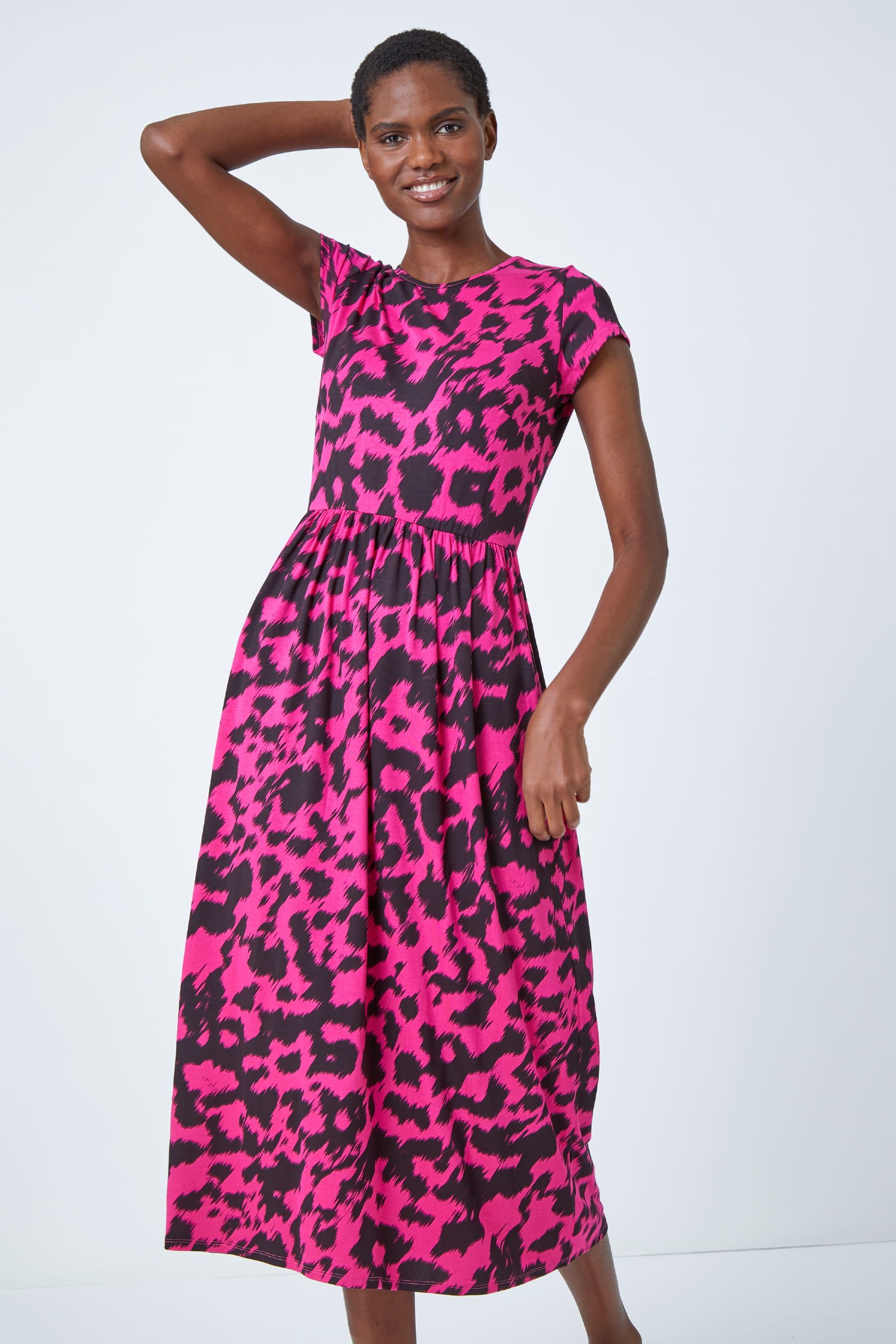 Roman leopard print dress on sale