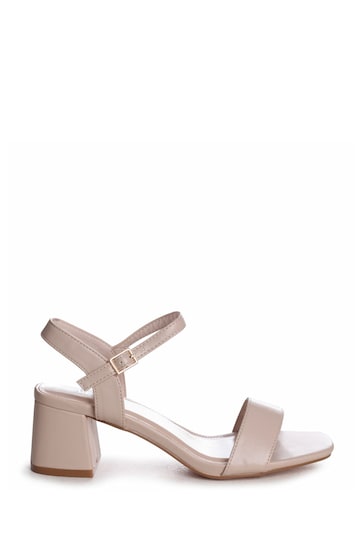 Linzi Nude Darcie Barely There Block Heeled Sandals