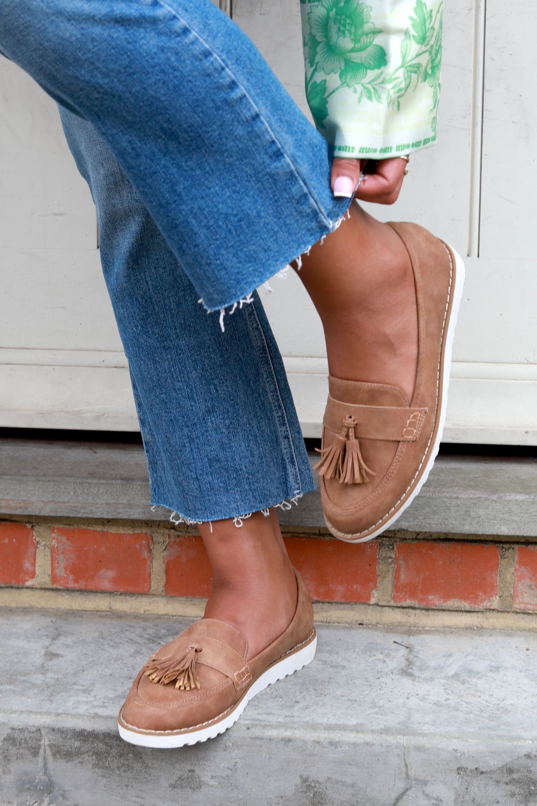 Tan slip ons hotsell