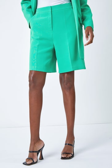 Roman Green Tailored Smart Bermuda Shorts