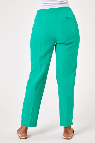 Roman Green Petite Soft Jersey Tapered Trousers