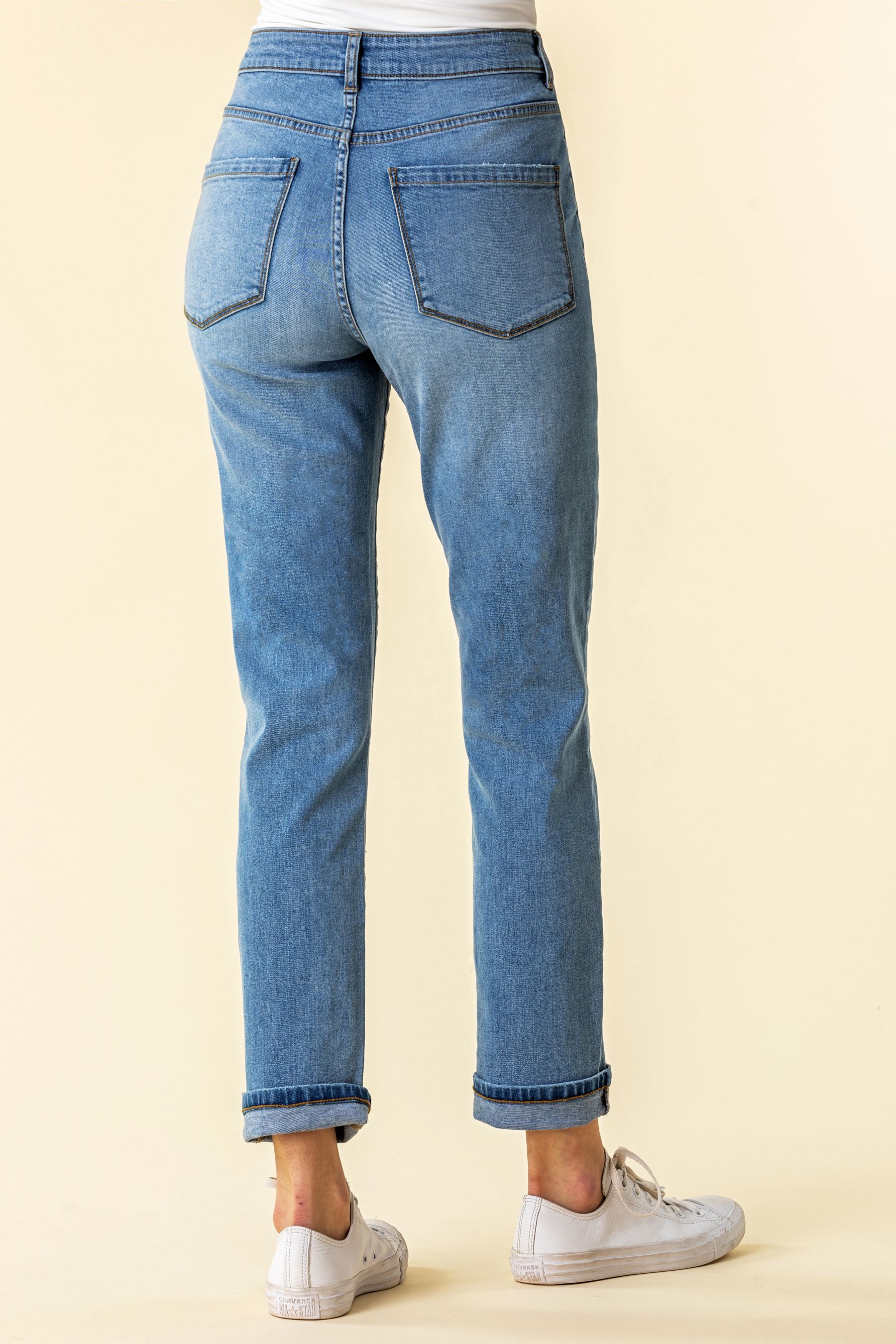 Slim leg mom jeans cheap