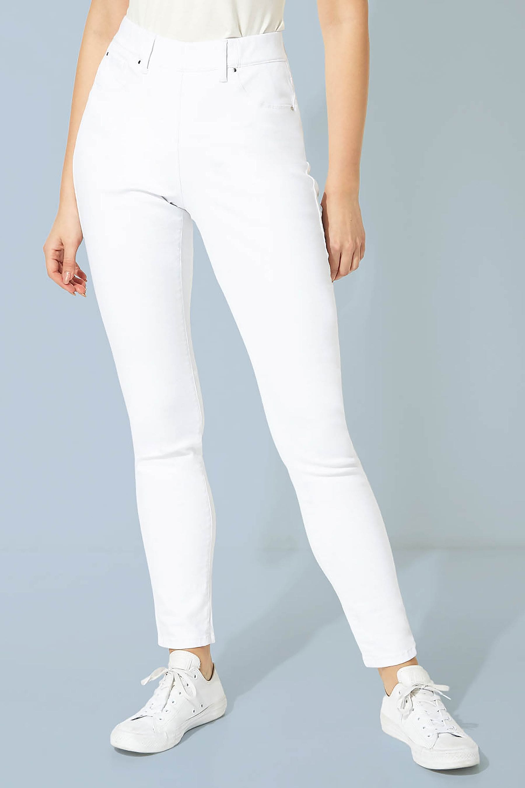White denim store jeggings