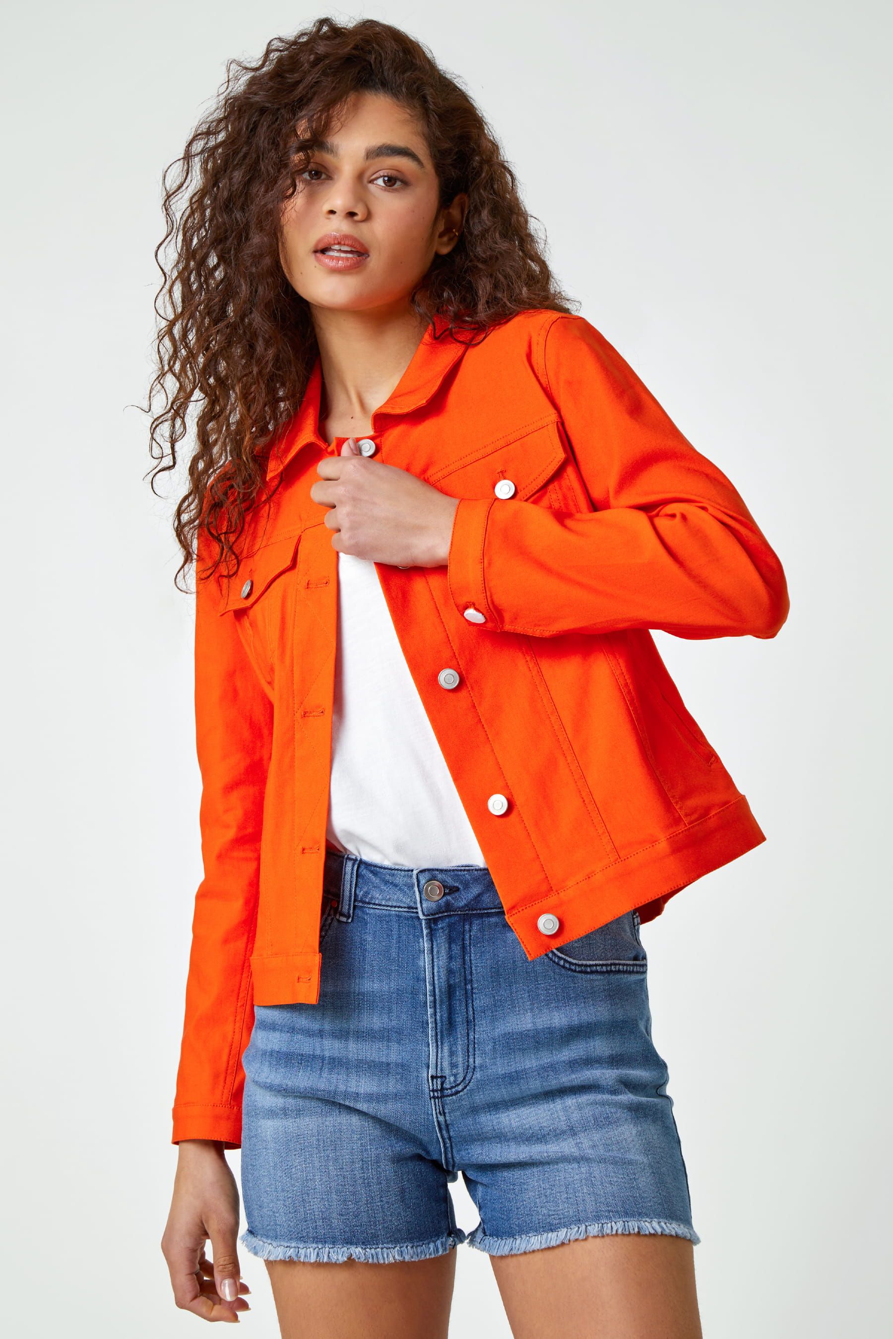 Buy Roman Orange Stretch Denim Jacket from the Next UK online shop