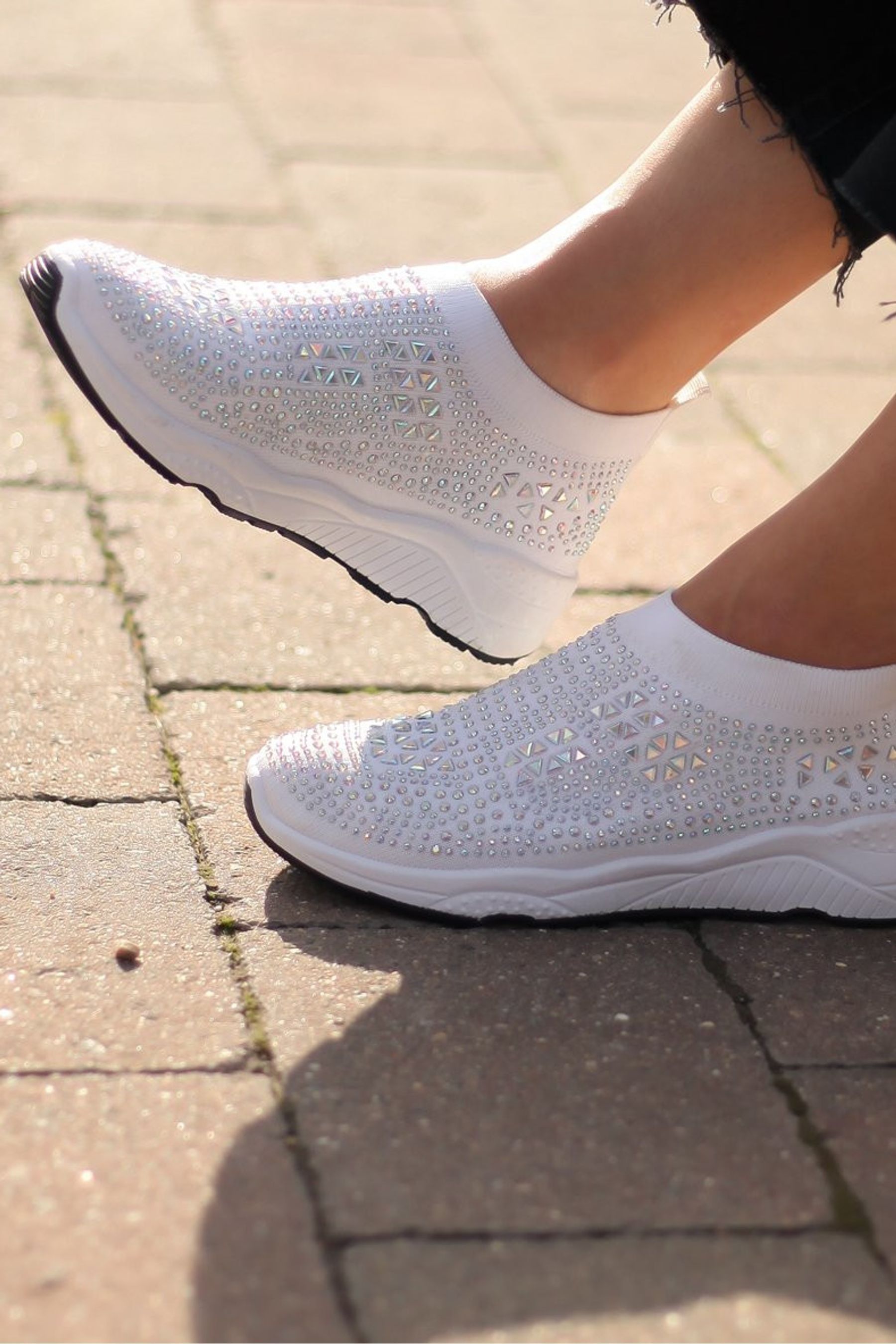 Diamante cheap sock trainer