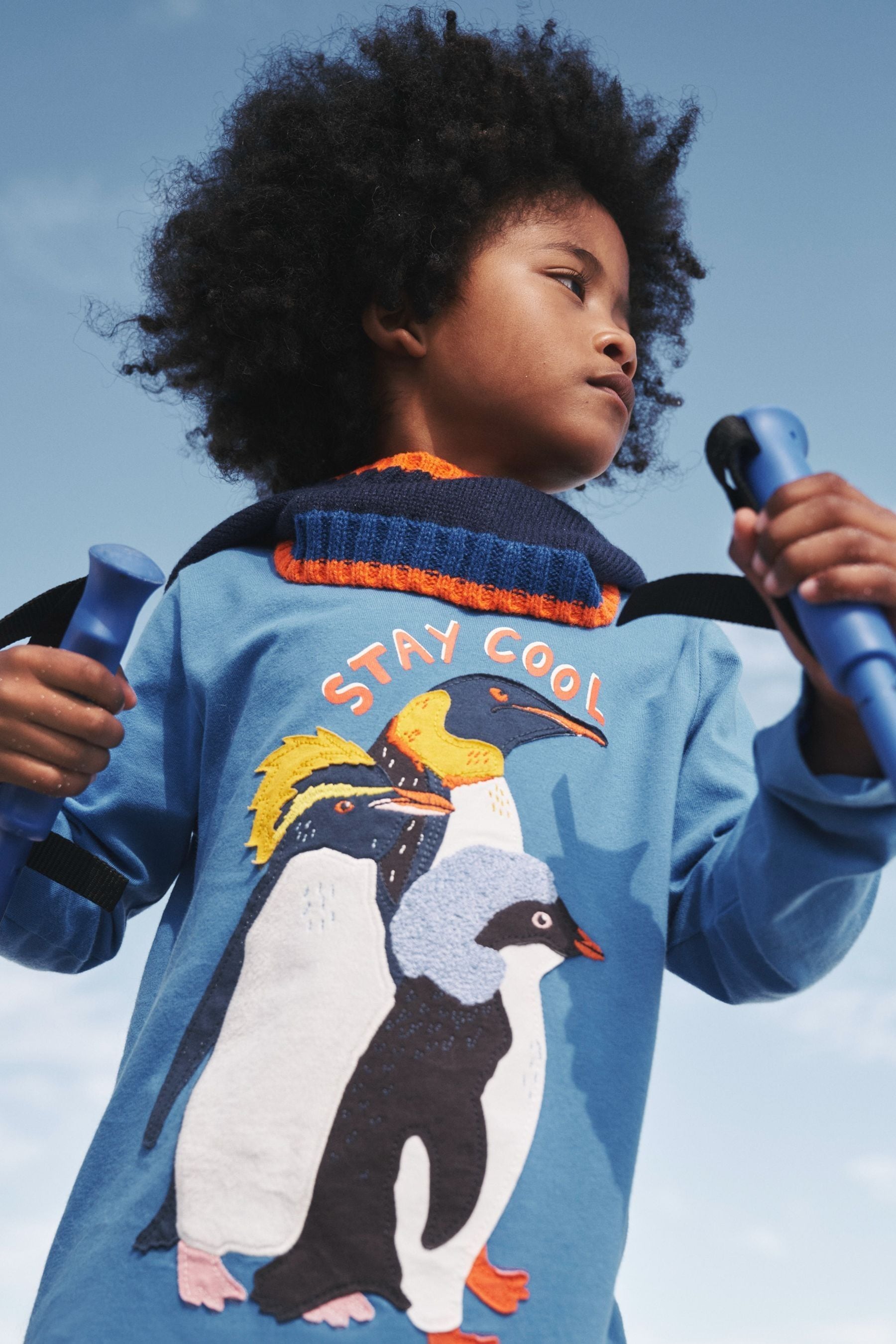 Blue penguin shirt on sale