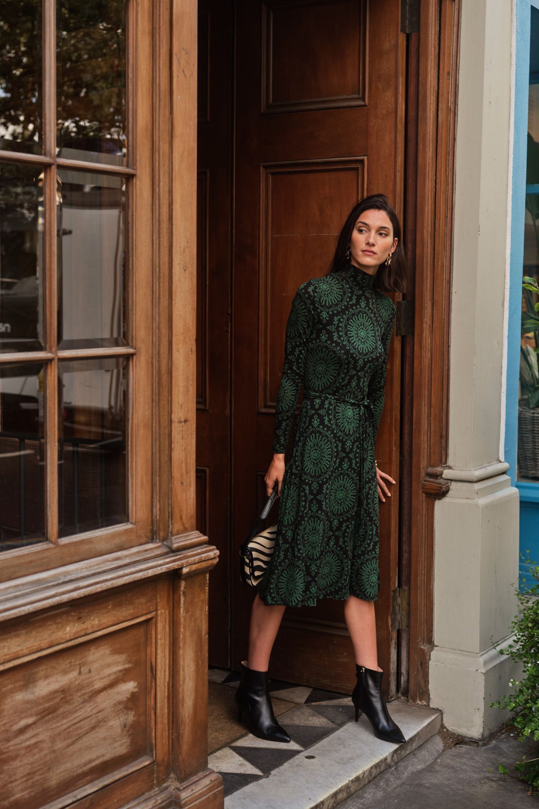 Buy Boden Green Alberta Jersey Midi Dress from the Next UK online shop