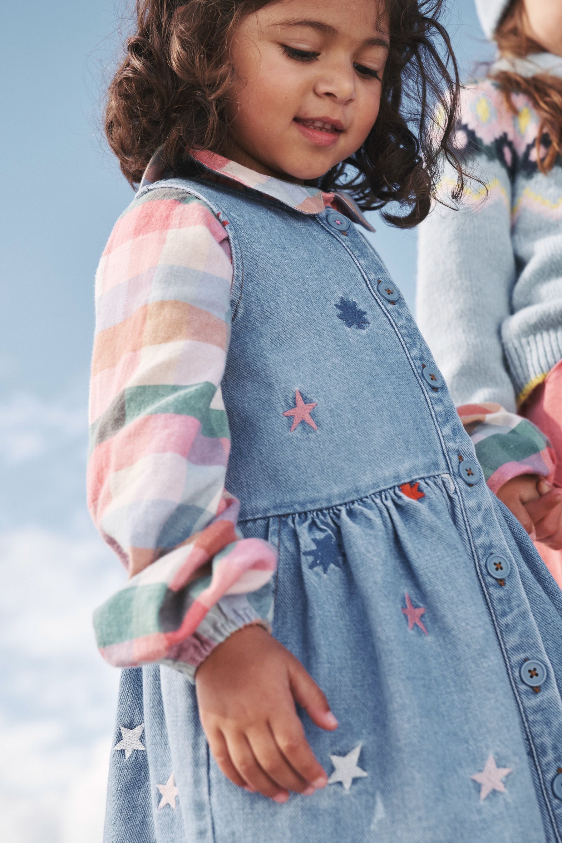 Light blue pinafore sales