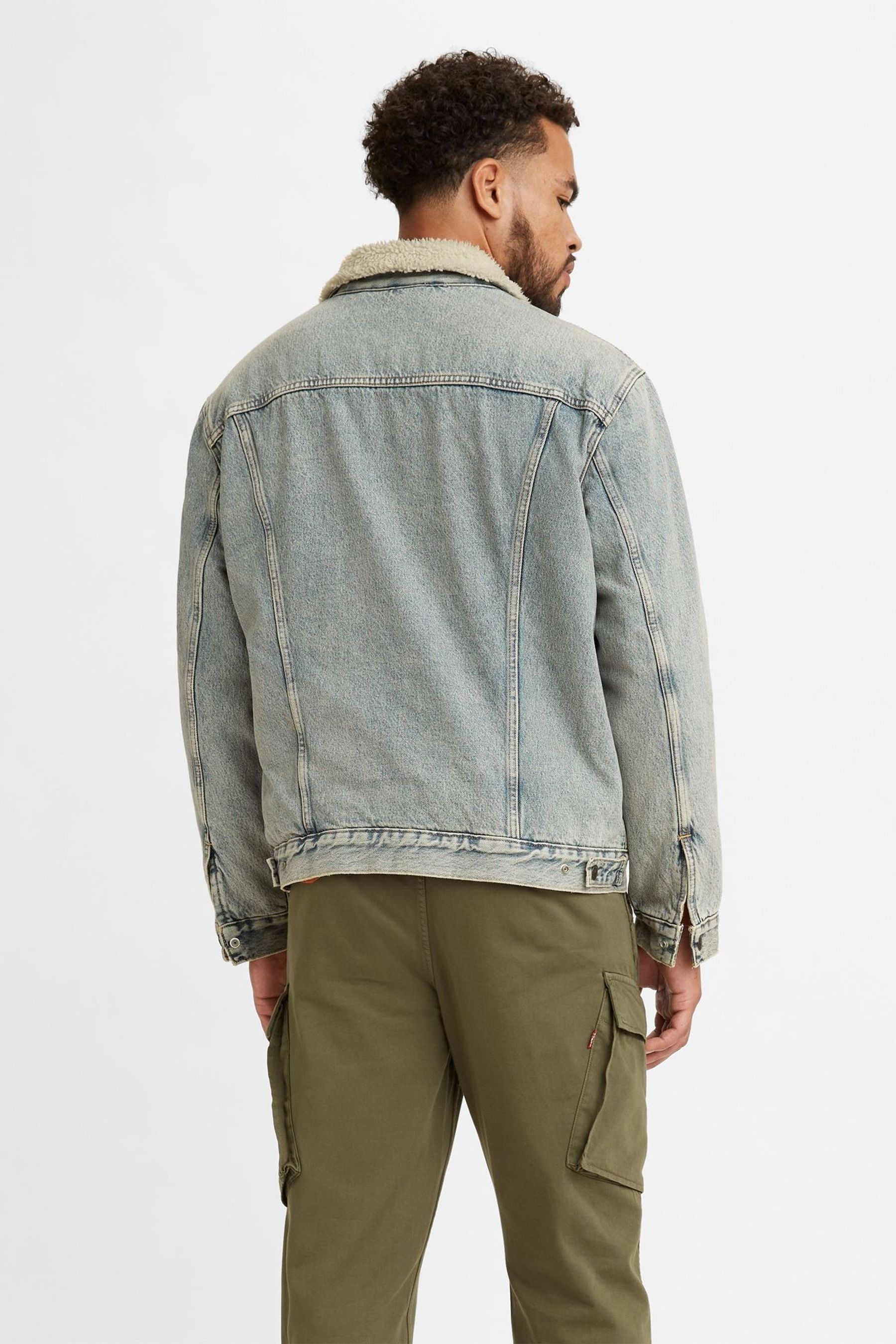 Buy Levi s Blue Type 3 Sherpa Trucker Jacket from the Next UK