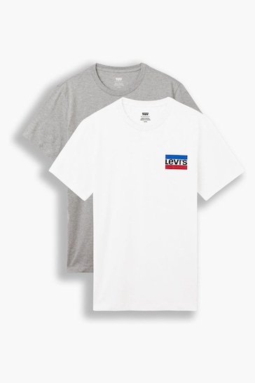 Levi's® White Graphic Crewneck T-Shirts 2 Packs