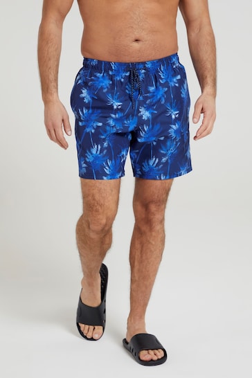 Mountain Warehouse Blue Mens Aruba Printed Swim Shorts