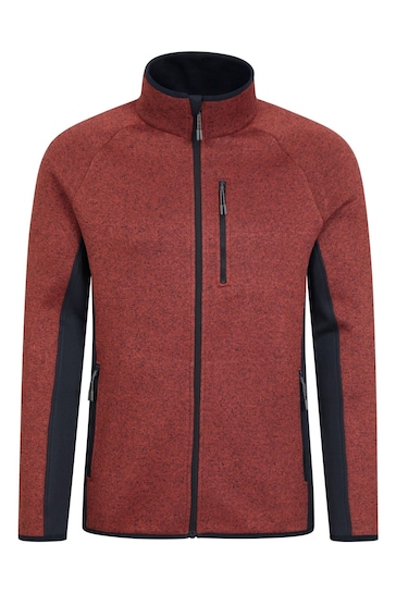 Mountain Warehouse Red Mens Treston Full Zip Fleece Jacket