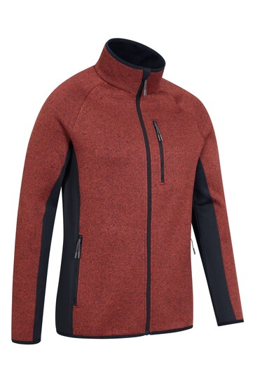 Mountain Warehouse Red Mens Treston Full Zip Fleece Jacket