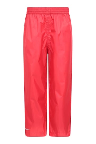 Mountain Warehouse Red Kids Pakka Waterproof Over Trousers