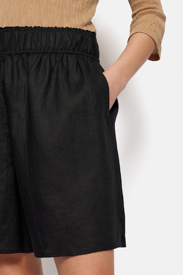 Jigsaw Linen Black Shorts