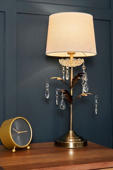 BHS Antique Brass Paisley Table Lamp