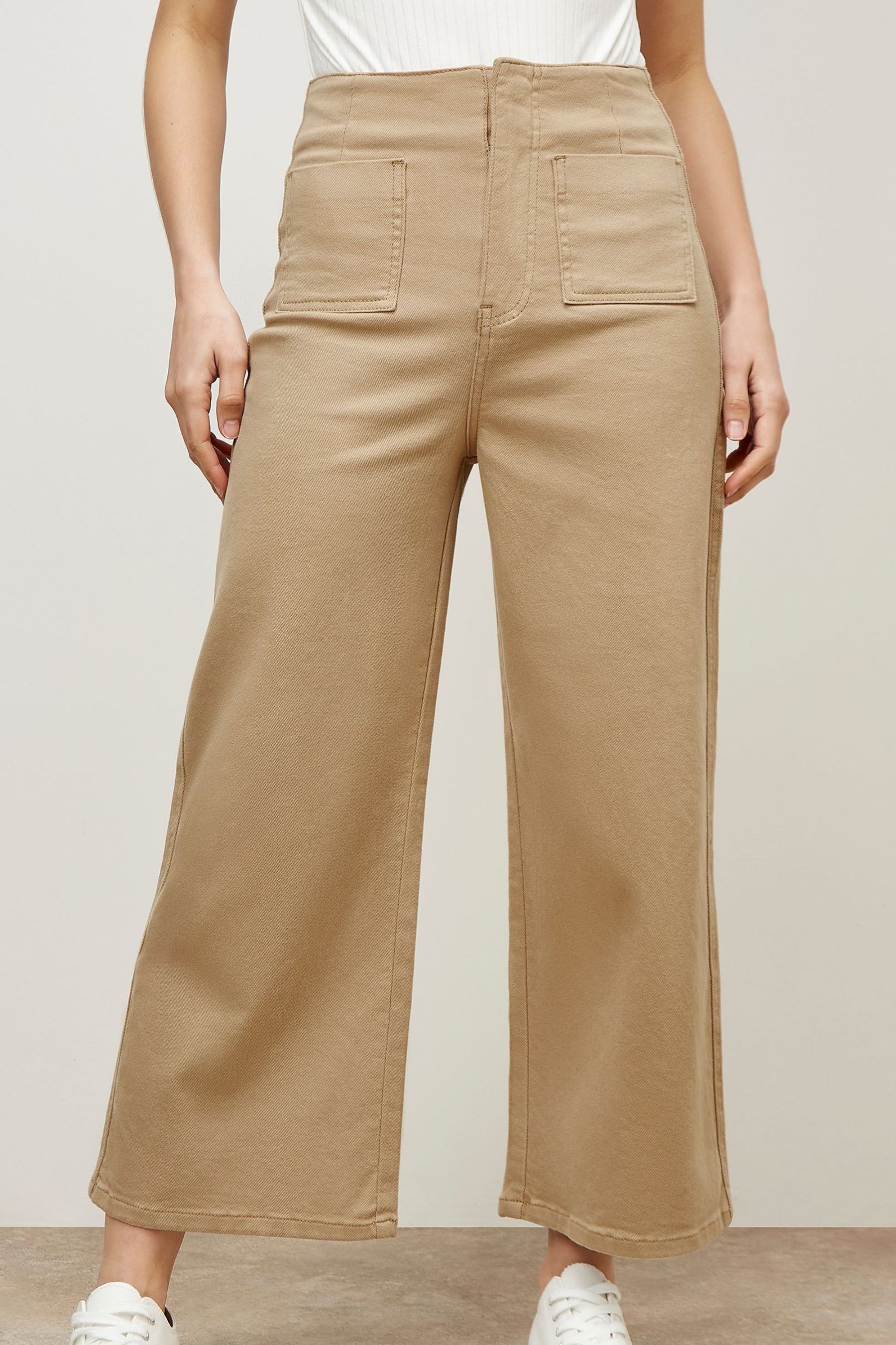 Womens khaki cropped jeans 2025