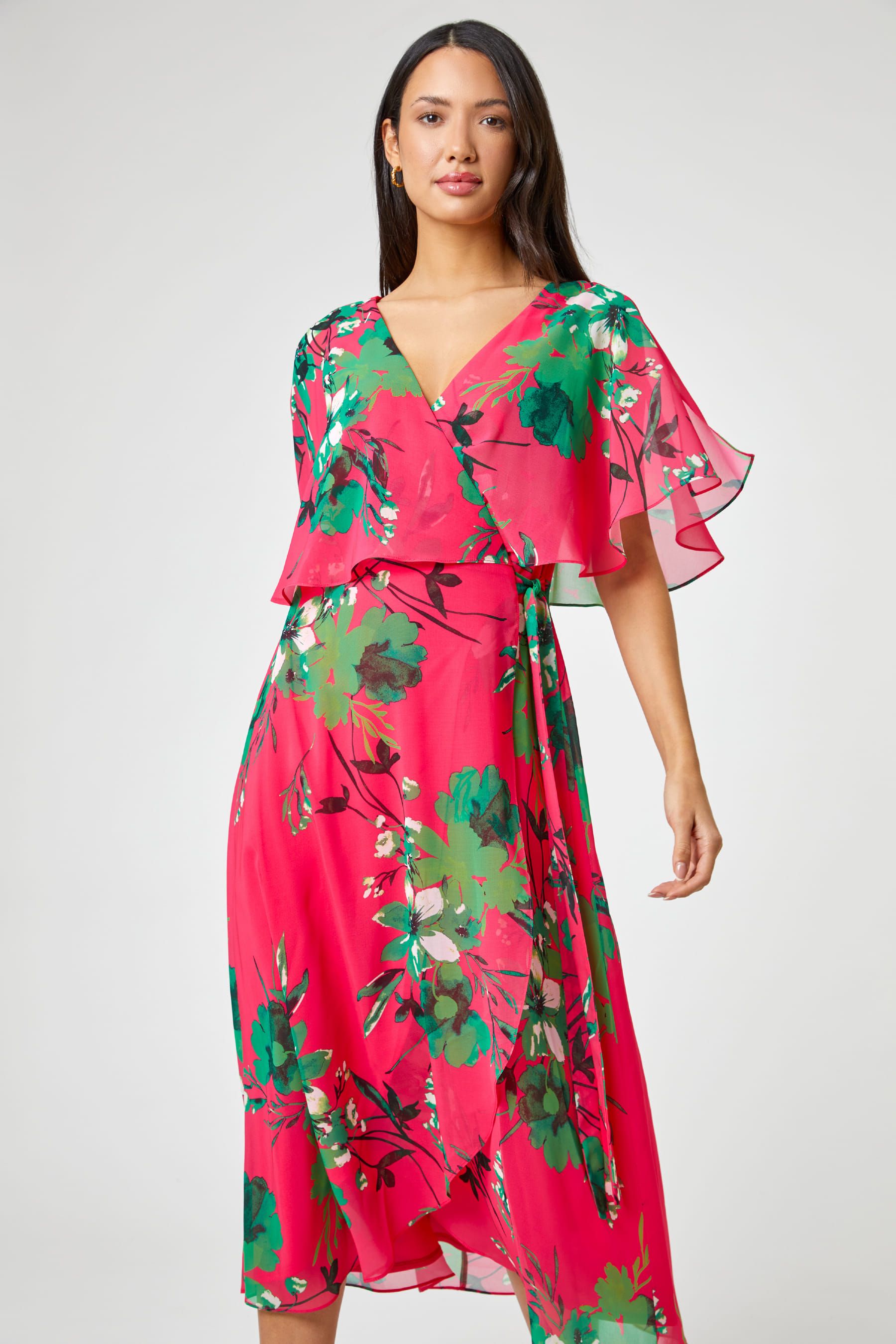 Cape wrap dress sales