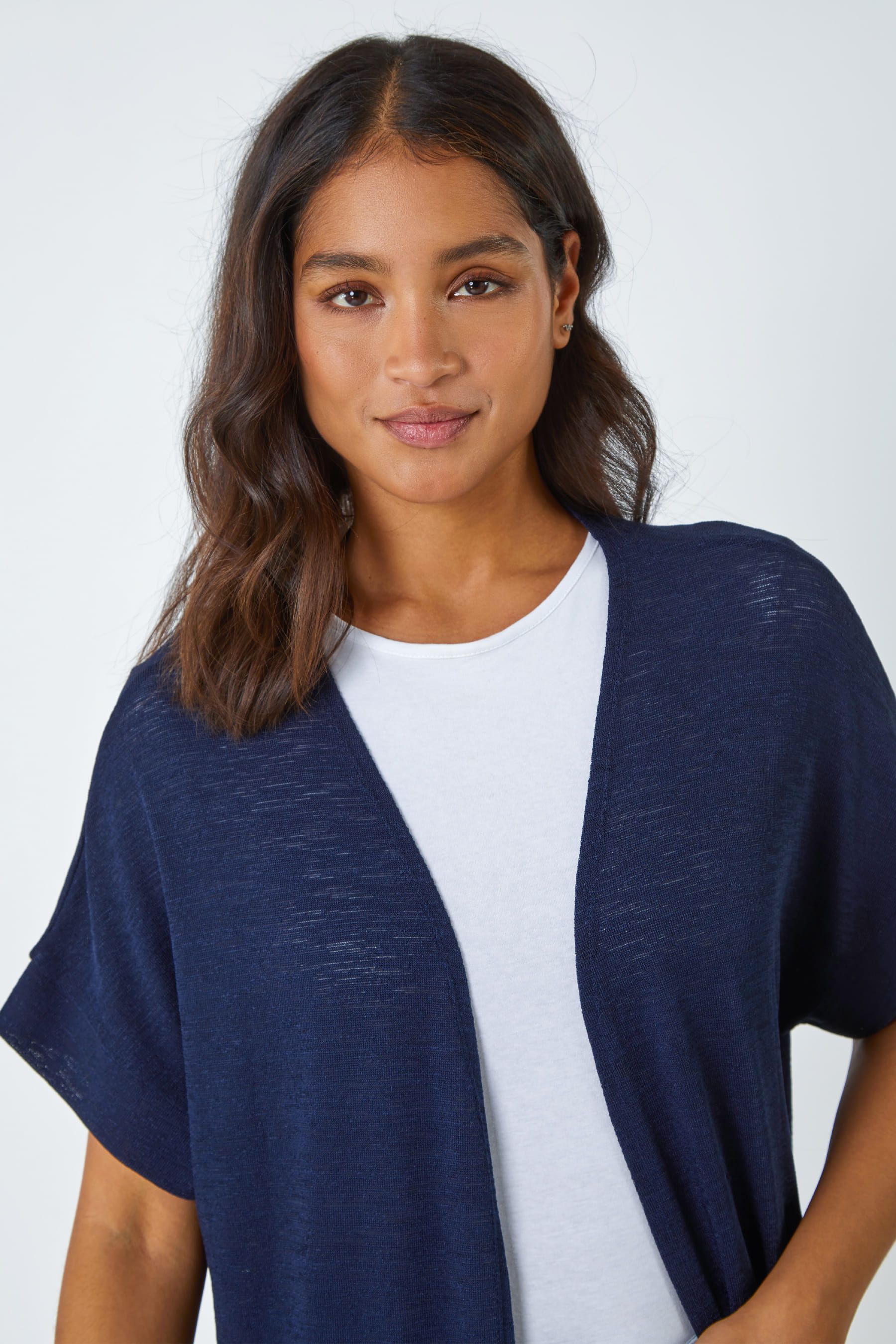 Longline short sleeve cardigan discount