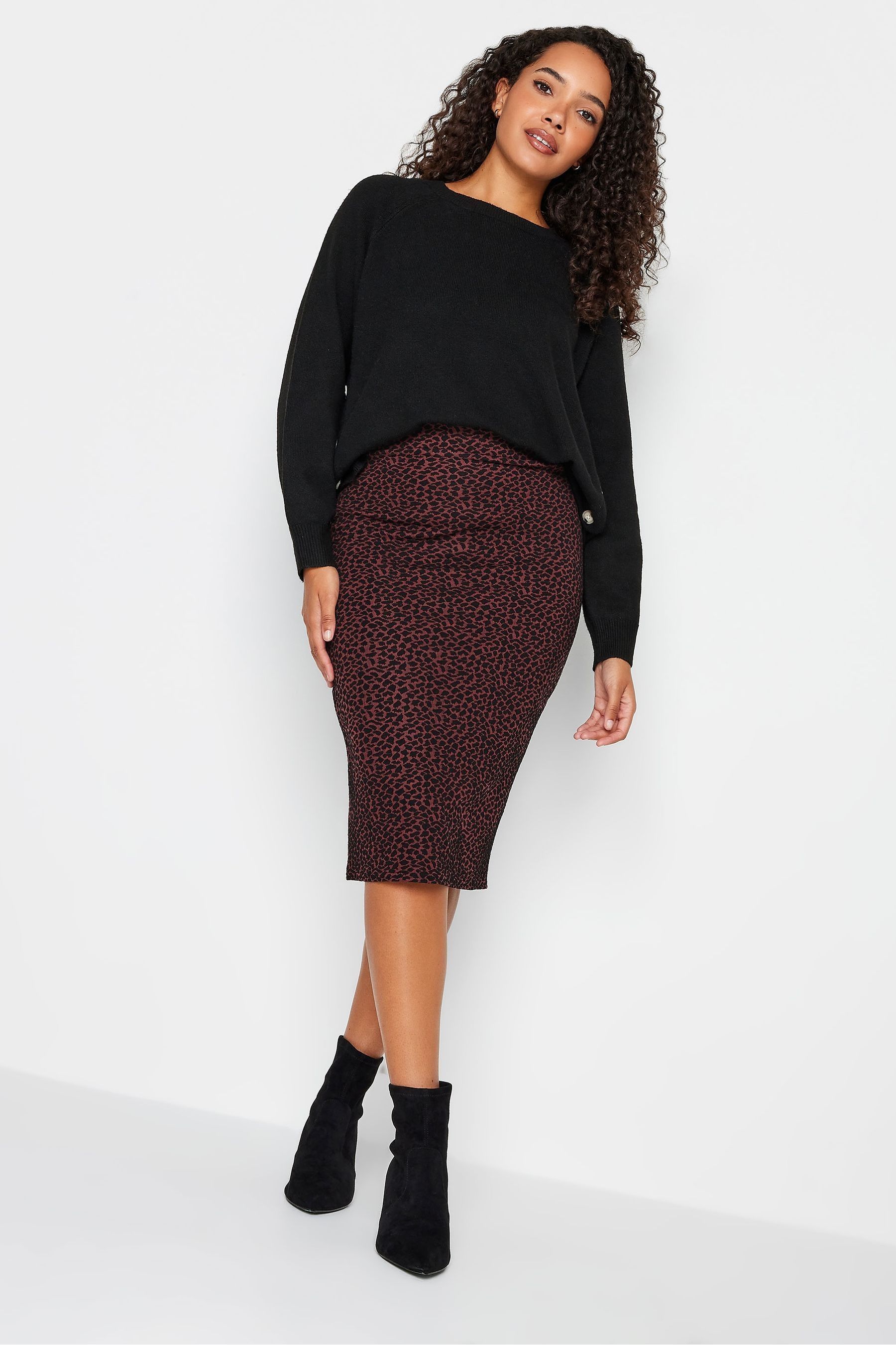 Red animal hot sale print skirt