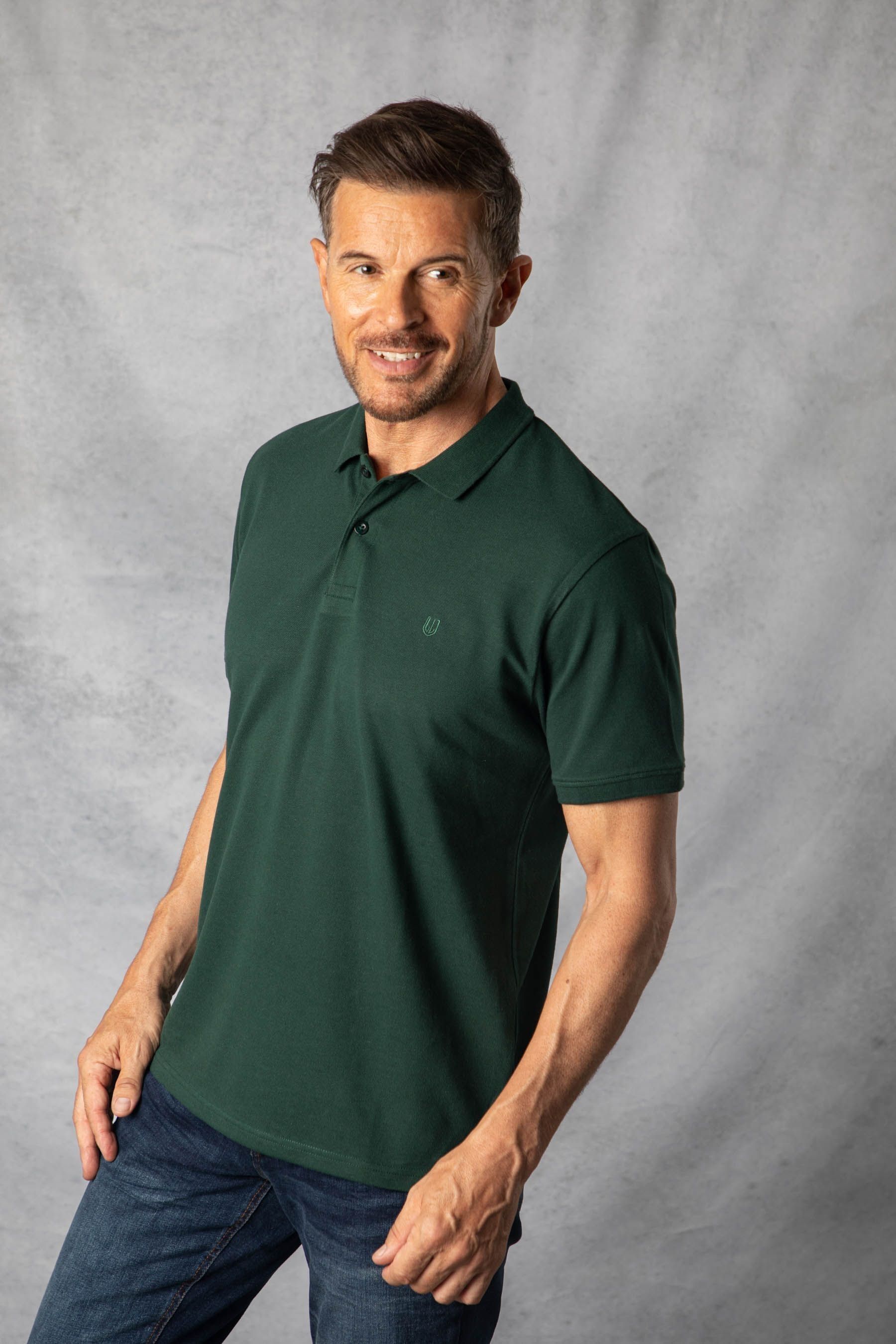 Green polo with jeans hotsell