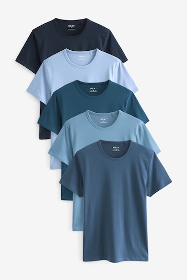 Blue Slim T-Shirts 5 Pack
