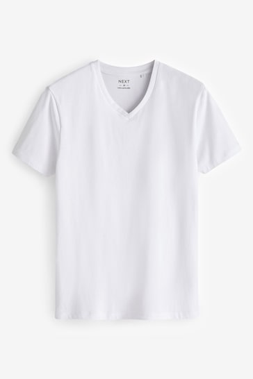 White 10 pack V-Neck T-Shirts
