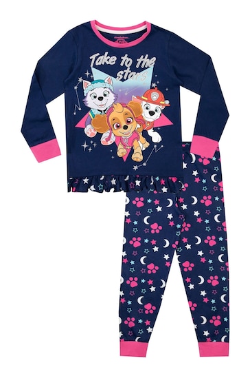 Character Blue Stars Paw Patrol Printed Long Sleeve Pyjamas